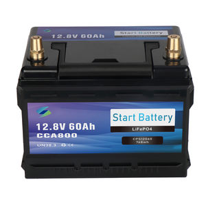 بطارية سيارة مخصصة البحرية للمبتدئين LiFepO4 12v 60ah للسيارة - Product Image 2