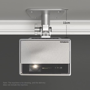 Soporte de Techo para Proyector de Aluminio con Gestión de Cables, 10 kg de Capacidad, Altura Ajustable, Autobloqueo con Amortiguación, Rosca Universal de 1/4'' - Product Image 1