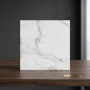 Arctic Bronze 24x24inch Glossy Porcelain <b>Floor</b> Tiles 8mm Marble Look Premium Commercial Flooring - Product Image 4