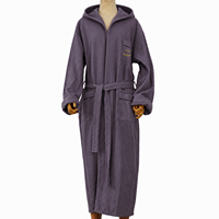 Peignoir gaufré confortable pour hôtel et spa avec capuche, pour usage quotidien, vêtement de nuit chaud pour adultes, avec ceinture, service ODM