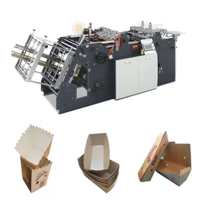 Otomatik kağıt yemek kabı bardak tepsi yapma makinesi kağıt yemek kabı kutu yapma makinesi