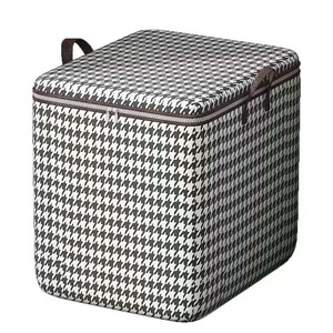 Grand Organiseur de <span class=keywords><strong>Rangement</strong></span> pour Pantalons avec Poignées Durables, Boîte de <span class=keywords><strong>Rangement</strong></span> en Tissu Épais pour Couettes et Vêtements de Chambre - Product Image 2