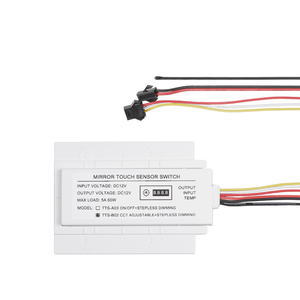 Shinechip 12V LED phòng tắm gương cảm ứng cảm biến một nút điều khiển mờ điện dung cảm ứng thiết bị chuyển mạch đồng hồ hiển thị nhiệt độ - Product Image 2