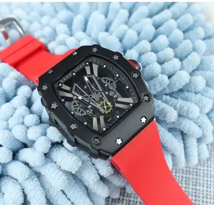 Automatic Mechanical Watches Small three needle TACHYMETER Wristwatches NTP Carbon Fiber Waterproof Clock