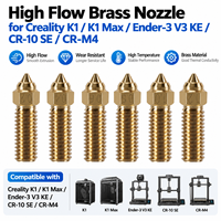 Buse en acier trempé, laiton, alliage de cuivre nickelé, 0,2-1,2 mm, haute vitesse, haut débit, pour Creality K1/K1 Max/Ender-3 V3 KE/CR-10