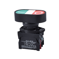 Interrupteur à bouton-poussoir momentané en plastique de 22 mm, 1NO1NC, 10A, IP65, étanche, pour boîte de démarrage de pompe
