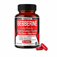 Capsules de Berbérine, Cannelle de Ceylan, Curcuma, Chardon-Marie, Melon Amer – Complément Herbal pour le Métabolisme, la Digestion et le Bien-être Cardiaque
