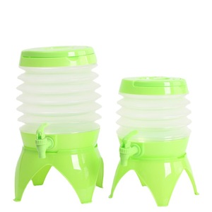 Dispensador de bebidas plegable portátil de fábrica, botellas de jugo de bebidas de plástico plegables, tipo de prensado de flujo de agua para viajes - Product Image 6