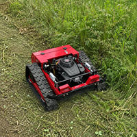 Tondeuse tout-terrain 200m avec coupe de 550 mm, moteur essence 224cc et réglage de hauteur à distance pour l'entretien des zones solaires