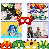 Nicro Original usine enfants Halloween mascarade Cosplay dessin animé dinosaure conception masques de fête haute qualité yeux feutre masque