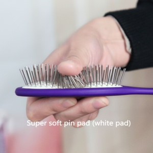 Baoli ODM Peigne <span class=keywords><strong>De</strong></span> <span class=keywords><strong>Chat</strong></span> 17mm Pin spazzola per massaggio nera cuscino d'aria morbido Pet Cat Grooming spazzole Pin Comb - Product Image 3