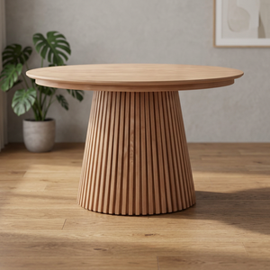Table à manger rectangulaire en bois moderne et écologique - Personnalisable, durable, imperméable, faite à la main, pliable, plus de 10 places, garantie de 5 ans - Product Image 1