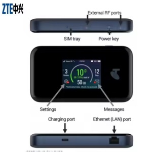 เราเตอร์พกพา 5G Wi-Fi Pro รุ่น ZTE MU500 MU5001 โมบายฮอตสปอต Sub6 Network หน้าจอสัมผัสสีขนาด 2.4 นิ้ว รองรับอุปกรณ์ได้สูงสุด 30 เครื่อง - Product Image 3