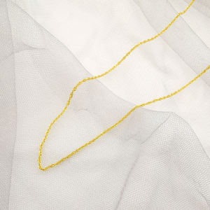 Collar Gargantilla de Cadena de Cuerda de Eslabones Torcidos Estilo Hip Hop en Oro de 18K para Hombres y Mujeres Joyería de Oro Puro - Product Image 3