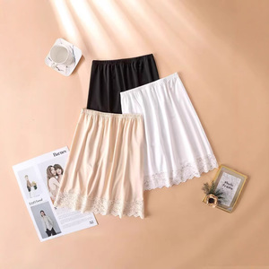 European and American style anti-seepage <b>lace</b> base layer anti-exposure midi skirt A-line skirt women's short skirt base layer - Product Image 1