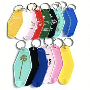 Design Promotional Custom logo Color Material <b>Key</b> TAB <b>Blank</b> Plastic Vintage Vintage Motel Rooms Hotel Keychain - Product Image 3