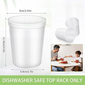 Custom Designs 16Oz Frosted Plastic Waterbeker Trouwfeestbekers Herbruikbare Bpa-Vrije Plastic Vorstbekers Perfect Voor Toernooien - Product Image 2