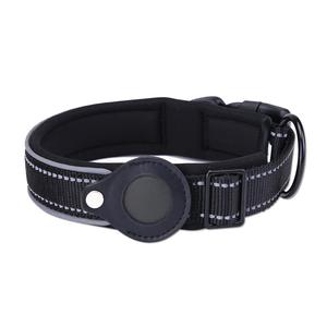Collar de perro moderno de lujo con logotipo personalizado del fabricante, elegante, suave, acolchado, de nailon, duradero, ajustable, reflectante, etiqueta de aire para mascotas con estilo - Product Image 2