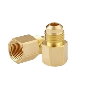 Brass copper SAE fittings for flared tubes high pressure hydraulic straight 45 degree male female pipe fittings