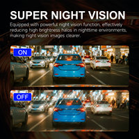 Caméra de tableau de bord de voiture, enregistreur vidéo avant 2K, WiFi DVR, vision nocturne infrarouge, WDR, grand angle 170°, application gratuite, enregistrement audio, 1 an