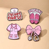 Badges en émail souple personnalisés en gros, design floral en forme de glaçon, fabrication directe d'usine, OEM ODM en stock
