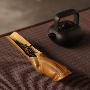 Bamboo Tea Scoop Tortoise Shell Bamboo Handmade Traditional Chinese Kung Fu Tea Accessory For Afternoon Tea - Product Image 3