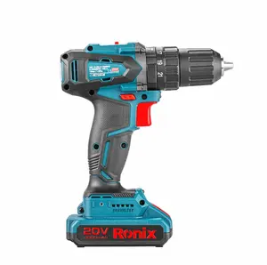 Ronix Portable brushless motor cordless drill kit battery drill electro-mechanical Impact drill with battery and charger