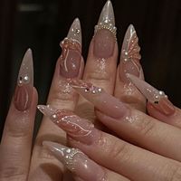 Nouvelle Arrivée Ongles Artificiels de Haute Qualité Personnalisés Design 3D à Presser Modèle Court Faux Ongles en ABS Fournisseur de Pointes d'Ongles Haut de Gamme