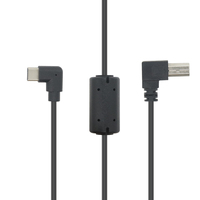 Câble de données USB B mâle vers Type-C mâle à 90 degrés, câble de charge avec noyau en ferrite