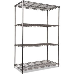 Alera ALESW504824BA Kit d'étagères métalliques, design moderne pliable en métal et plastique pour le rangement de la cuisine ou du garage, noir anthracite - Product Image 4