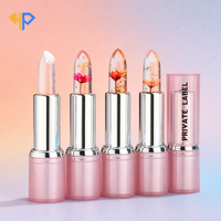 Rouge à lèvres hydratant effet gelée florale Marque Blanche OEM, longue tenue, effet magique, gloss à lèvres changeant de couleur, baume à lèvres personnalisé en gros