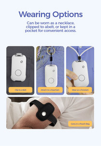 Ev12 di động y tế cảnh báo vòng cổ với nút khẩn cấp cho người già, rơi phát hiện cho người cao niên, GPS Mặt dây chuyền với clip - Product Image 4