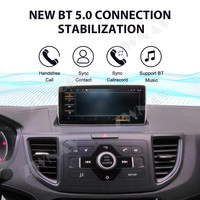 ZWNAV 10,25 pulgadas Carplay para Honda CRV 2012-2017 Radio de coche navegación GPS reproductor de vídeo Multimedia unidad principal estéreo de coche