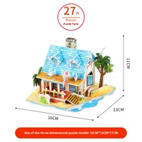 Puzzles 3D faits à la main pour enfants Modèle de papier interactif Ornements pour jeunes enfants à assembler