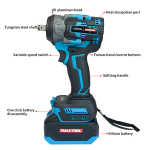 Bộ cờ lê lực đa năng, bộ dụng cụ sửa chữa gia đình, bộ cờ lê tác động không dây điện - Product Image 3