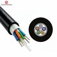 Kabel Serat Optik Hibrida FTTA FRP Outdoor Single Mode Berlapis Baja Komunikasi G652D 4 Core GYFTY 4B1+2x1.0