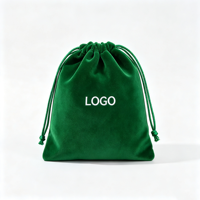 Pochette en velours léger avec cordon de serrage, logo personnalisé, sac en velours doux pour bijoux, cadeaux, cosmétiques, maquillage, petits accessoires