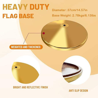 Drapeau national rétractable en polyester pour intérieur, avec base et mât, en acier inoxydable, impression personnalisée en usine