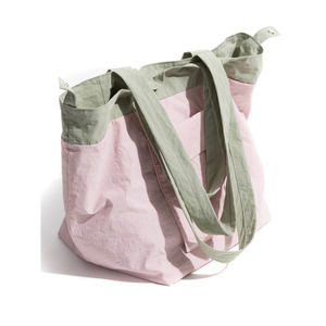 Bolso de mano de nailon impermeable reutilizable con logotipo personalizado bolso de compras bolso de hombro para mujer bolso de diario - Product Image 5