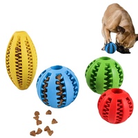 Balle de fuite de nourriture pour animaux de compagnie, jouet élastique en caoutchouc naturel, nettoyage des dents de chien, fuite de dents, jouet de morsure de nourriture