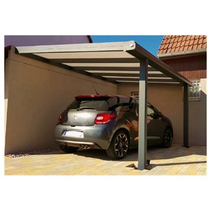 Carport <span class=keywords><strong>mural</strong></span> en aluminium, 1 pièce, nouveau design, avec toit en polycarbonate - Product Image 1