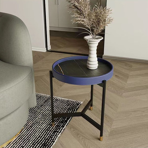 kleines rundes tischset möbel wohnzimmer sofa beistelltisch kundenspezifische farbe marmor stein moderne luxus couchtische ecktische - Product Image 5