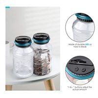 Tirelires de grande taille pour adultes, tirelire numérique avec compteur, capacité de 1,8 L, machine à compter les pièces avec écran LCD