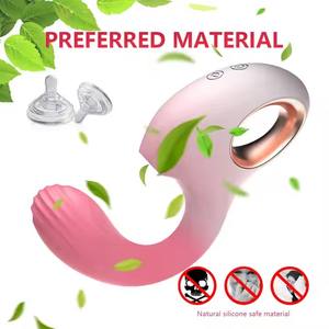 Suxueブレストサックマッサージャー大人の大人のおもちゃ女性の大人のおもちゃ2in1振動と吸う唇ディルドバイブレーターマシン10モード - Product Image 3