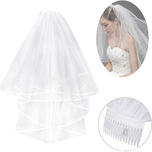 Ensemble de voile et diadème en satin pour future mariée, couleur or rose, accessoires de mariage pour la fête nuptiale - Product Image 3