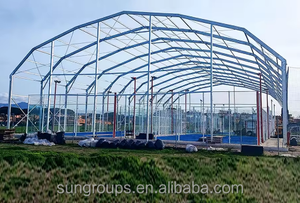 Estructura de Acero con Revestimiento Anticondensación para Villas, Cubierta para Pista de Pádel con Techo de PVC Resistente, Refugio para Pista de Pádel - Product Image 4