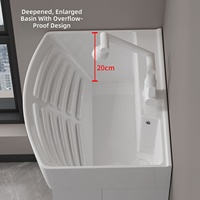 Meuble de lavabo moderne en aluminium alvéolé, résistant à l'eau et à la corrosion, avec planche à laver intégrée, pour villa et appartement