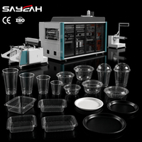 Automatische Handige Bediening 4 Stijl Thermovormende Plastic Wegwerp Glazen Beker Kom Voedselcontainer Thermovormende Machine