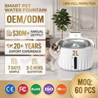 Dispensador Inteligente Inalámbrico de Acero Inoxidable de 2L para Mascotas, Sensor Automático, Bajo Ruido, Filtro de 4 Capas, Inalámbrico, Ajustable, Impermeable, Portátil para Gatos