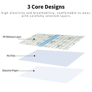 Plester Film PU Tahan Air, Plester Transdermal Perekat PU, Plester Titik Akupuntur Pusar, Plester Film PU Kosong, Perlindungan Perawatan - Product Image 3